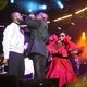 Pras, Wyclef Jean and Lauryn Hill of The Fugees perform at Global Citizen Live at Pier 17 on September 22, 2021 in New York City.